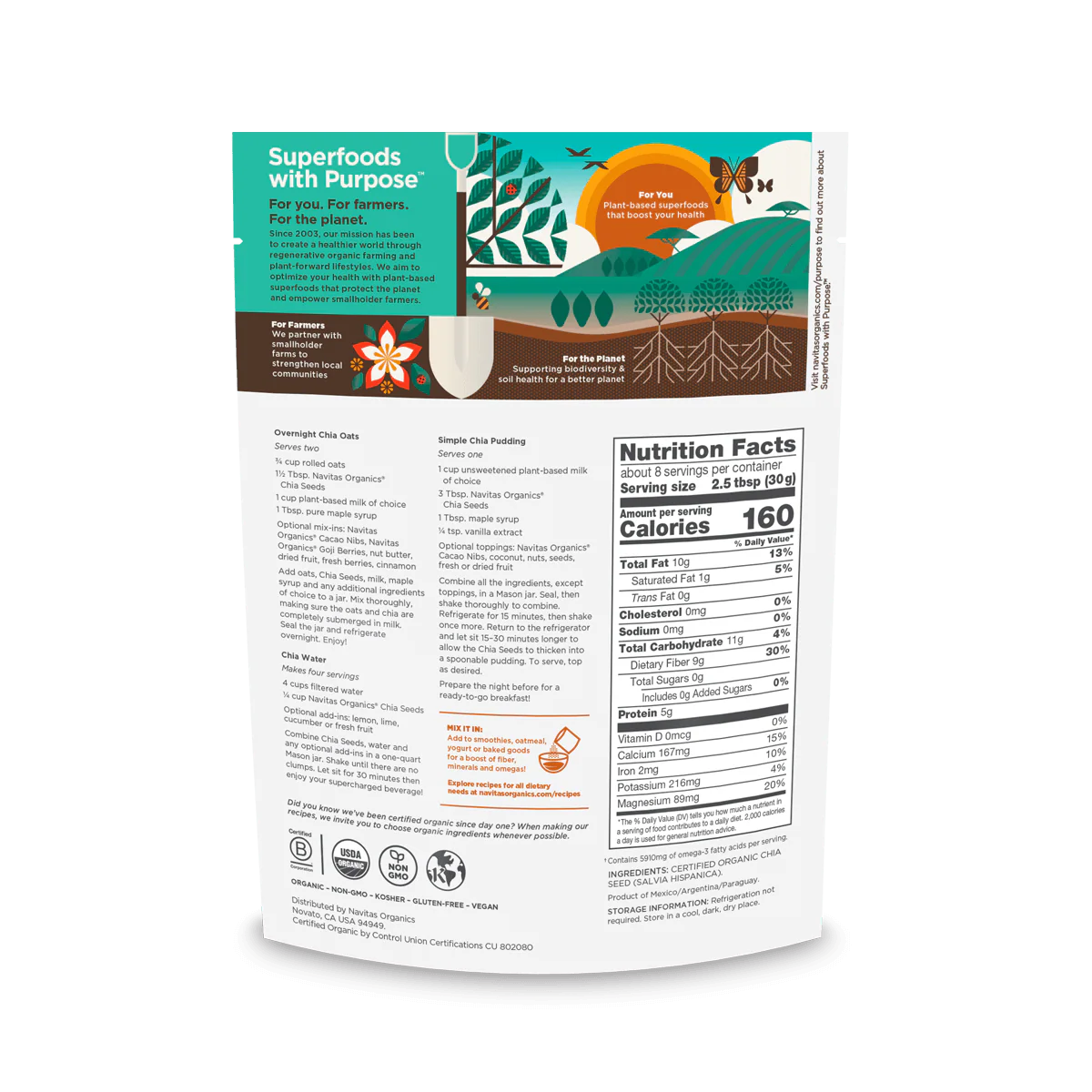 Graines de chia biologiques Navitas
