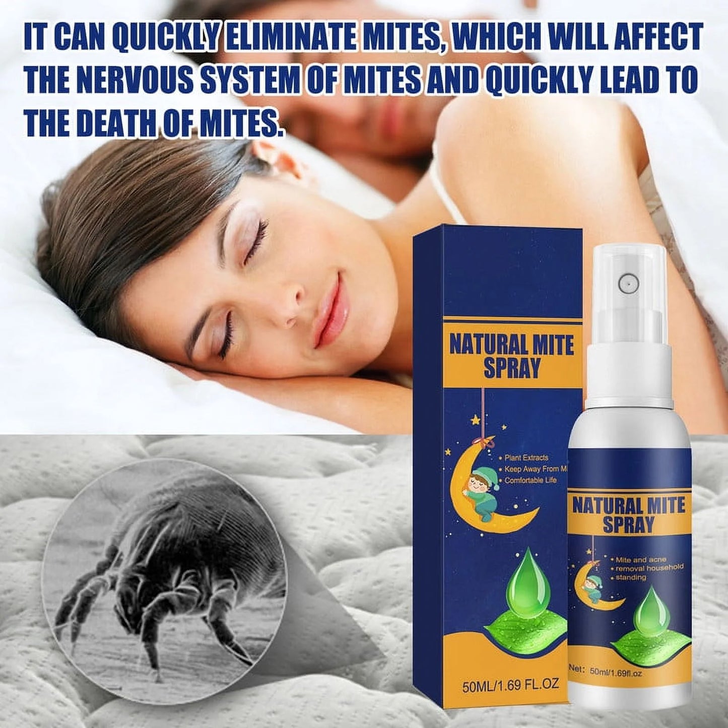Spray Anti-acariens naturel, élimine les acariens