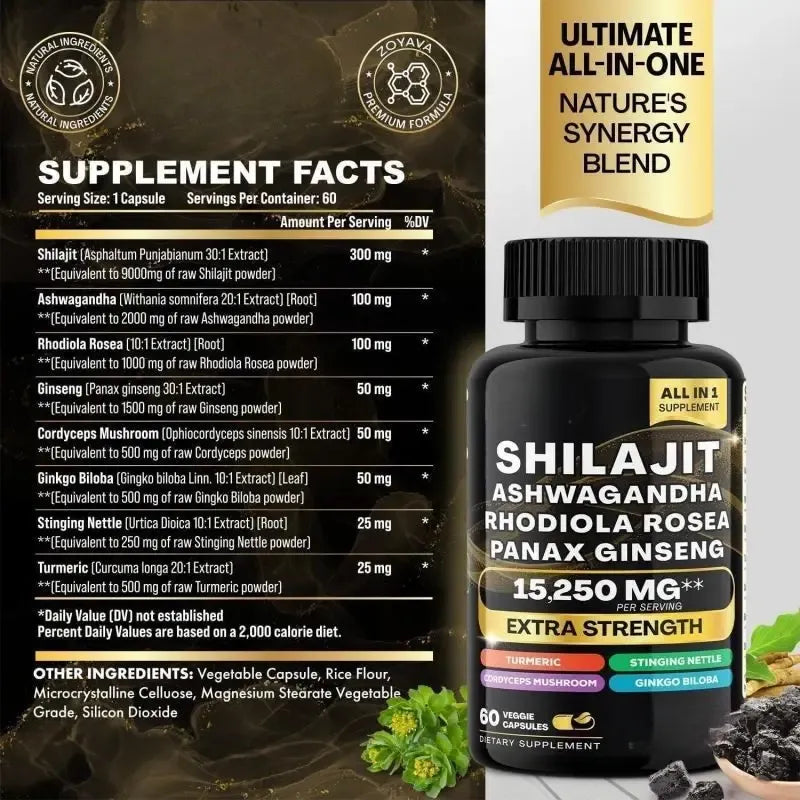 Shilajit Pur et Naturel pour Booster Votre Énergie et Vitalité