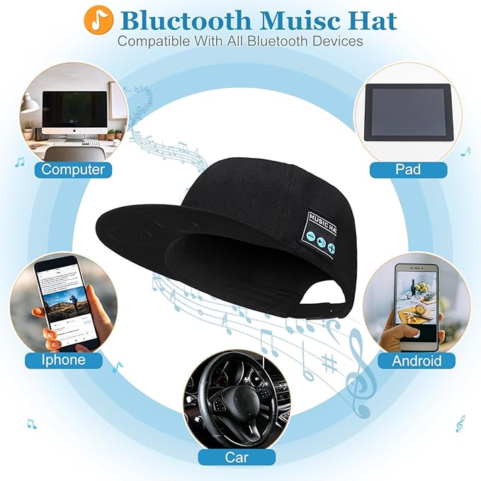 Casquette intelligent sans fil Bluetooth