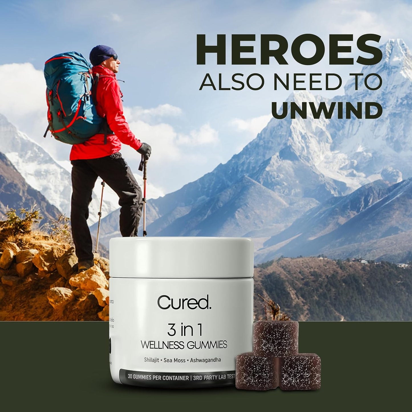 Gummies 3 en 1, Énergie, Vitalité et Équilibre