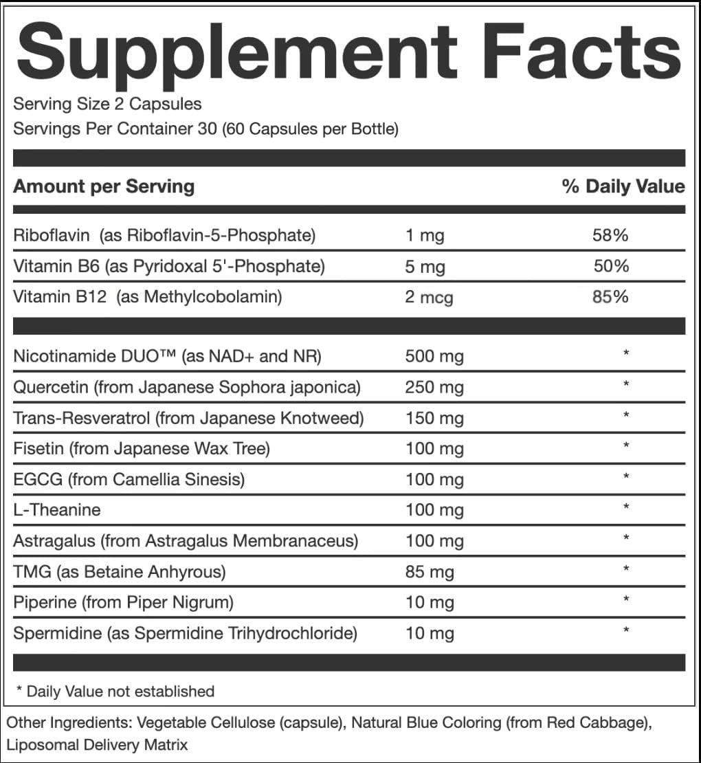 Complexe anti-âge NAD+ AEON avec nicotinamide