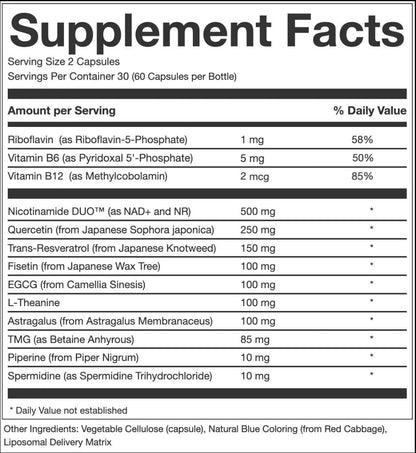 Complexe anti-âge NAD+ AEON avec nicotinamide